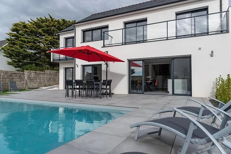 Villa Avec Piscine, Vue Mer, 200 M De La Plage Clohars-Carnoët Fransa